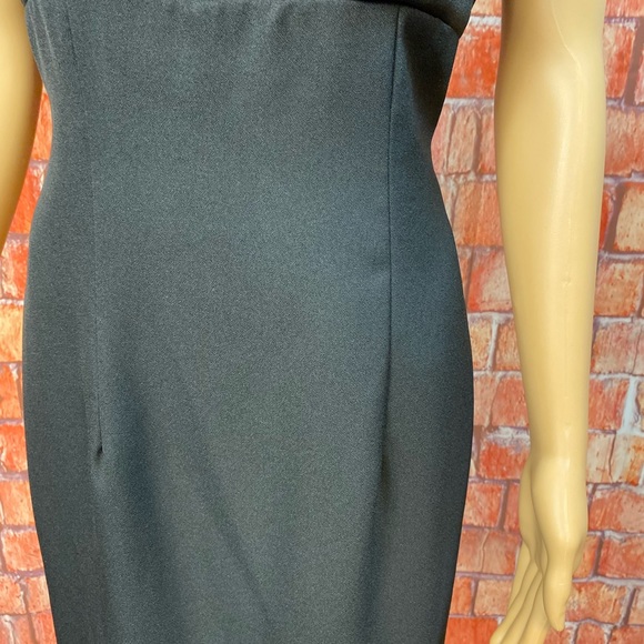 Vintage Black Empire Waist Spaghettini Strap Gown - Picture 4 of 11